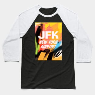 Airport code JFK Street art Baseball T-Shirt